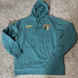 DreamWorks Shrek Hoodie Mens Medium Green Pullover Sweatshirt Beware Ogre